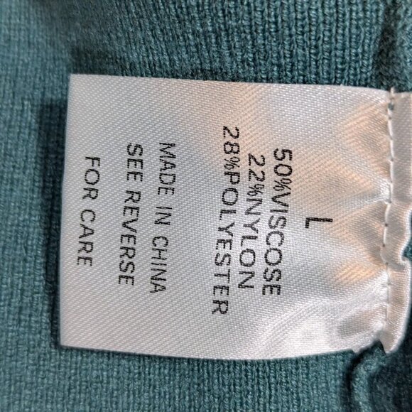 Wishlist Keyhole Sweater Short Sleeveless Top Turquois Size Large - Picture 7 of 7
